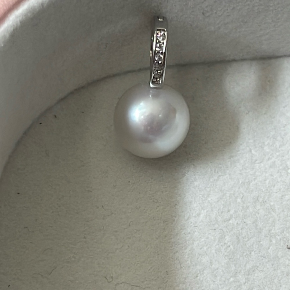Fresh Water Pearl Sterling Pendant 9mm